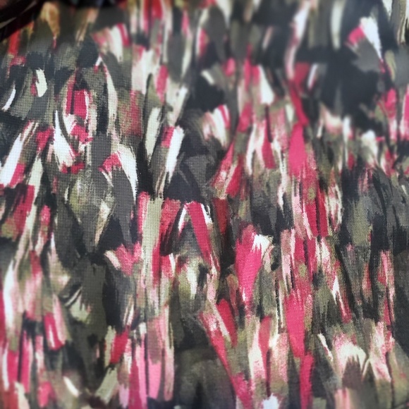 *IZ Byer* Sheer Smeared Abstract Peasant Dress - Picture 7 of 7